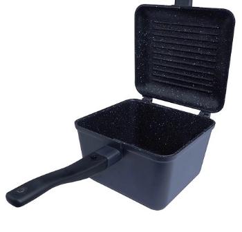 Ridgemonkey pánev connect deep pan and griddle xl granite edition