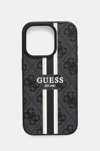 Obal na telefon Guess iPhone 16 Pro 6.3 černá barva, GUHMP16LP4RPSK