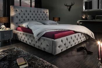 LuxD Dizajnová posteľ Laney 180x200 cm sivý zamat