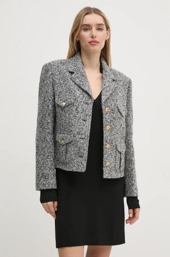 Blazer s příměsí vlny Tommy Hilfiger šedá barva, WW0WW43001