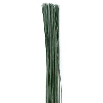 Sötétzöld virág drót 22 Gauge (0,6 mm) 20 db