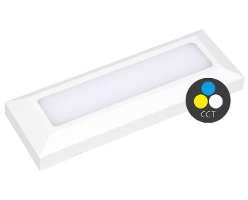 Ecolite Bílé tenké fasádní LED svítidlo obdelníkové 6W IP65 CCT ZSE5-BI