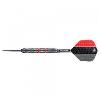 Darts szett TARGET steel, 25g, Vapor8 black, piros, 80%