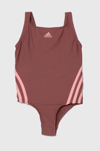 Jednodílné dětské plavky adidas Performance 3S SWIMSUIT růžová barva, IY5067