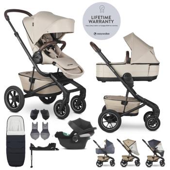 EASYWALKER Kočárek kombinovaný Jimmey Explore Pearl Taupe AIR + CYBEX Aton B2 i-Size + základna