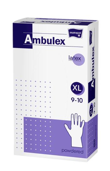 AMBULEX rukavice latexové veľ. XL, nesterilné, pudrované 100 ks