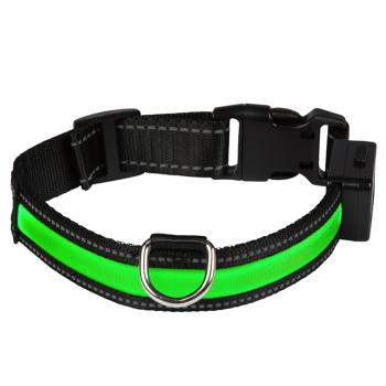 Eyenimal LED-es világító nyakörv - zöld - S méret: 40 - 45 cm nyakkerület, Sz 25 mm