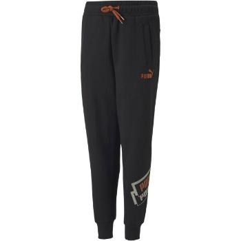 Puma ALPHA HOLIDAY SWEATPANTS FL B Dětské tepláky, černá, velikost