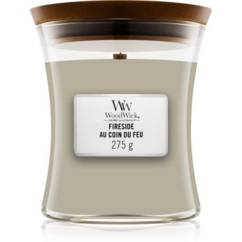 Woodwick Fireside Au Coin Du Feu vonná svíčka s dřevěným knotem 275 g