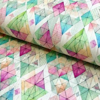 Úplet VISCOSE Stained glass green digital print