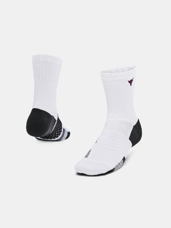 Under Armour UA Project Rock ArmourDry™ Playmaker Mid Ponožky Bílá