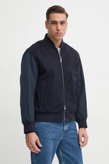 Bomber bunda Armani Exchange tmavomodrá barva, přechodná, oversize, 6DZB32 ZN5PZ