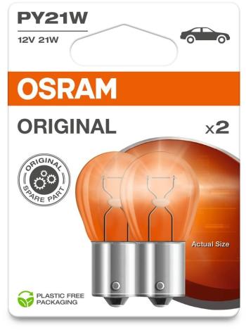 Autóizzó Osram Original PY21W,12 V, 21 W, BAU15s, 2 db, narancsszín