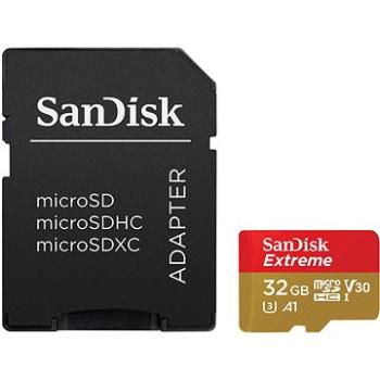 SanDisk MicroSDHC 32GB Extreme + SD adaptér (SDSQXAF-032G-GN6AA)