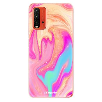 Odolné silikonové pouzdro iSaprio - Orange Liquid - Xiaomi Redmi 9T