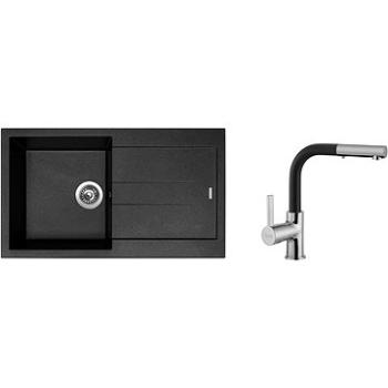 SINKS AMANDA 860 Metalblack+ENIGMA S GR (AM86074ENSGR74)