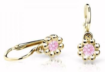 Cutie Jewellery Zlaté dětské náušnice C2030-10-X-1 růžová