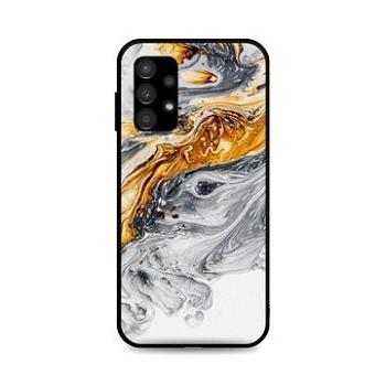 TopQ Kryt LUXURY Samsung A13 pevný Marble šedo-zlatý 85137 (85137)