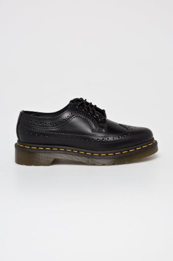 Polobotky Dr. Martens 3989 černá barva, na plochém podpatku, 22210001