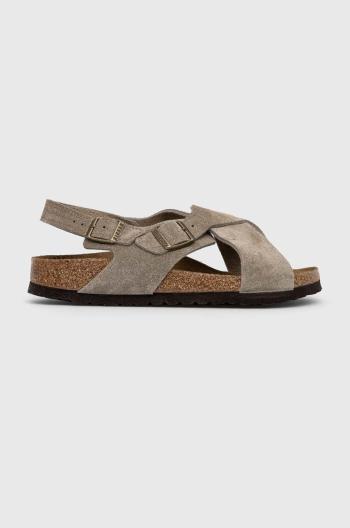 Kožené sandály Birkenstock Tulum SFB dámské, béžová barva, 1024110