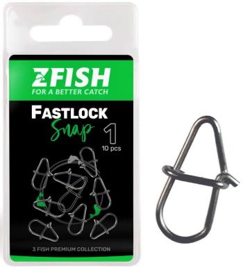 Zfish karabina fastlock snap 10 ks - velikost 1 nosnost 9 kg