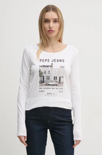 Tričko s dlouhým rukávem Pepe Jeans GWEN bílá barva, PL505977