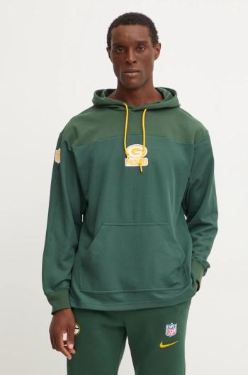 Mikina s příměsí vlny Nike Green Bay Packers zelená barva, s kapucí, s aplikací, 02FI-3EE-7T-L98