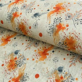 Úplet VISCOSE Soothing Fields orange digital print