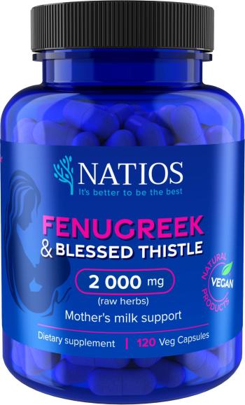 NATIOS Fenugreek & Blessed Thistle 2000 mg 120 kapslí