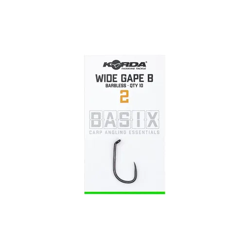 Korda Háčky Basix Wide Gape Barbless 10ks,Korda Háčky Basix Wide Gape Barbless 10ks
