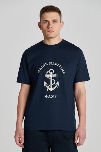 TRIČKO GANT D2. MARITIME T-SHIRT EVENING BLUE