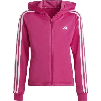 adidas TRAIN ESSENTIALS FULL-ZIP HOODIE Dívčí tréninková mikina, růžová, velikost