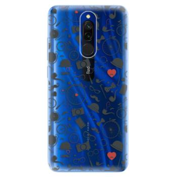 Odolné silikonové pouzdro iSaprio - Vintage Pattern 01 - black - Xiaomi Redmi 8