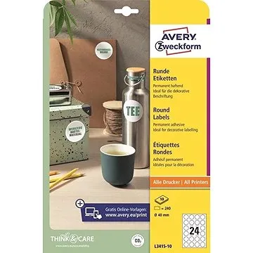 Avery Zweckform L3415-10 Kulaté samolepící etikety (L3415-10)