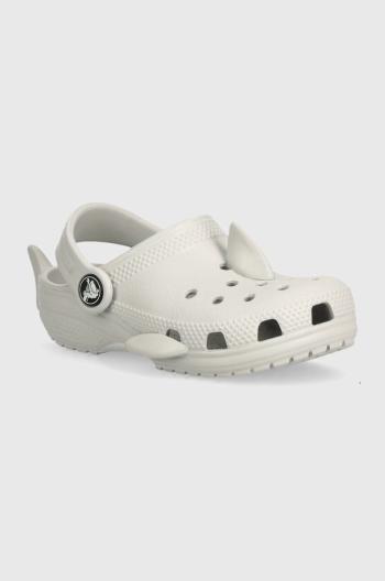 Dětské pantofle Crocs Classic IAM Shark Clog šedá barva