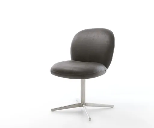 Jídelní židle Nube-Flex mikrovlákno antracit vintage podnož