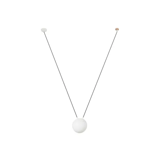 FARO MINE GLASS SPACE závěsné svítidlo, bílá, 1L