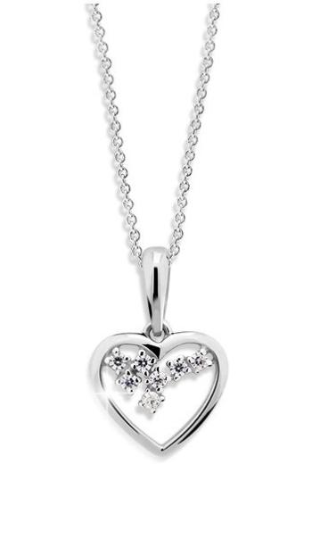 Cutie Diamonds Přívěsek z bílého zlata s diamanty Srdce DZ6299-1606-40-00-X-2