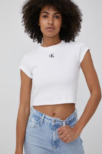 Tričko Calvin Klein Jeans dámský, bílá barva, J20J218337