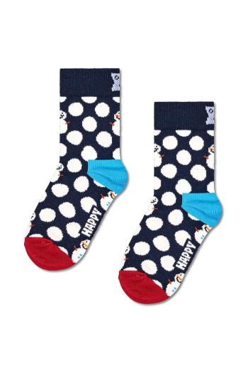 Dětské ponožky Happy Socks Kids Big Dot Snowman Sock tmavomodrá barva, KBDS01.6500