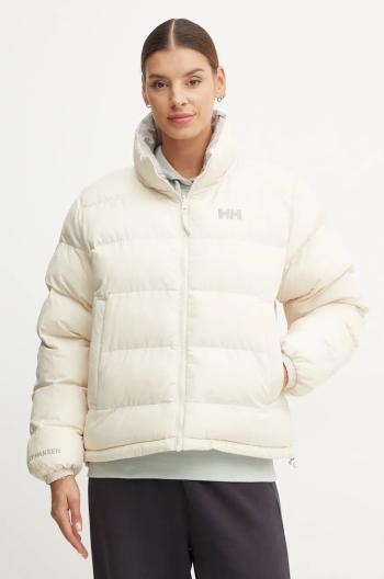 Oboustranná bunda Helly Hansen dámská, béžová barva, zimní, oversize