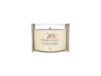 Yankee Candle Votivní svíčka ve skle Soft Wool & Amber 37 g