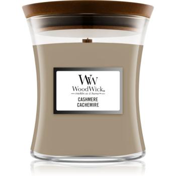 Woodwick Cashmere vonná svíčka s dřevěným knotem 275 g