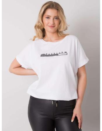 Dámská halenka plus size MAVIS bílá 