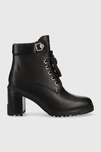 Nízké kozačky Tommy Hilfiger Outdoor Heel Lace Up Boot dámské, černá barva, na podpatku