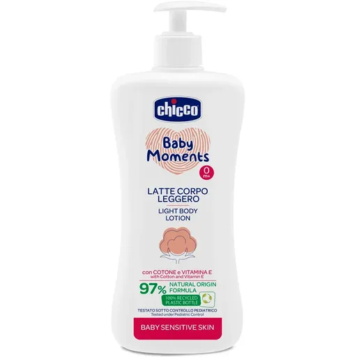 Chicco Baby Moments Sensitive jemné tělové mléko 500 ml