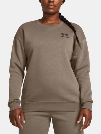 Under Armour Essential Fleece Crew Mikina Hnědá