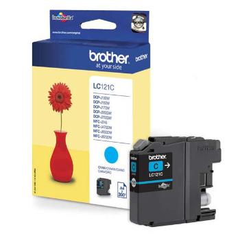 BROTHER LC-121 - originální cartridge, azurová, 300 stran