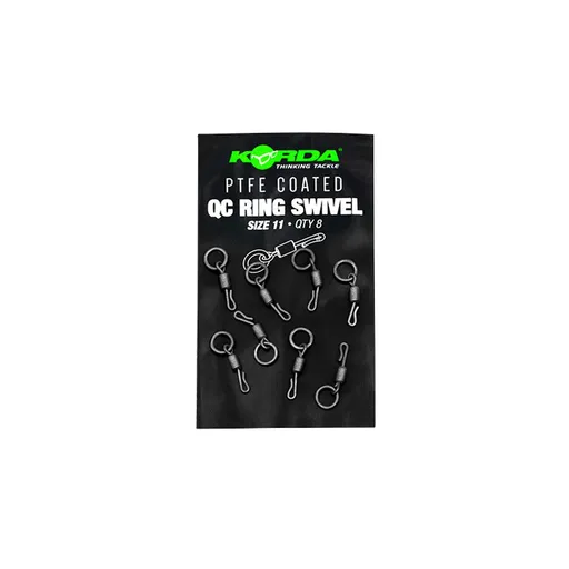 Korda Obratlík s kroužkem PTFE QC Ring Swivel 8ks,Korda Obratlík s kroužkem PTFE QC Ring Swivel 8ks