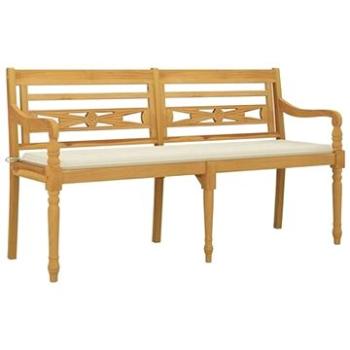 SHUMEE Lavice Batavia s krémovou poduškou 150 cm teak 3100828 (3100828)